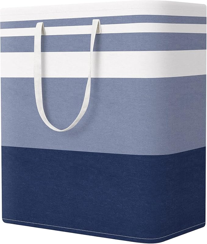 StorageRight Laundry Basket Hamper Large Collapsible Laundry Hamper with Easy Carry Handles，Freestanding Clothes Hampers for Laundry, Bedroom, Dorm, Clothes, Towels, 100L, Gradient Blue by StorageRight