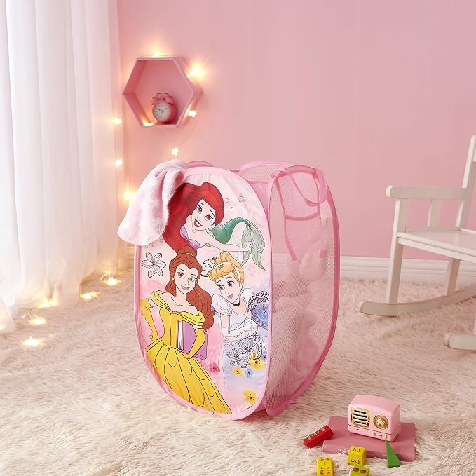 Disney Princess Pop Up Hamper with Durable Handles, 21"H x 13.5"W x 13.5" L - Image 4