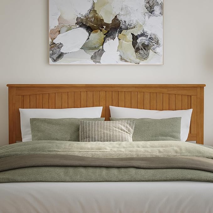 AFI, Nantucket King Solid Wood Panel Headboard, Light Toffee
