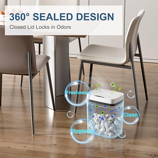 Vanpopubs 2 Pack 2.7 Gal Bathroom Trash Can with Lid, Automatic Trash Can Small Smart Garbage Can Touchless, Slim Motion Sensor Waterproof Plastic Trash Bins for Bedroom Office Kitchen Toilet - Image 6