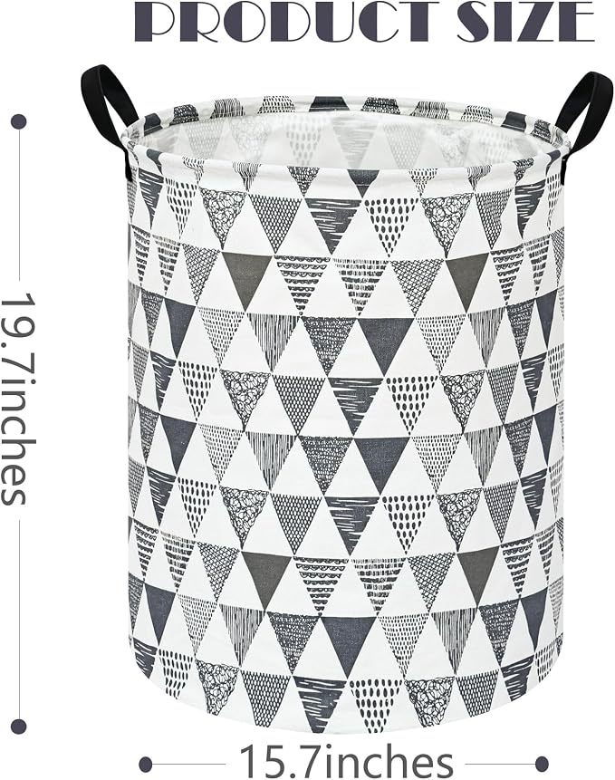 Baby Waterproof Storage Basket Kids Hamper Nursery Bins Organizer Gift Toy Box Laundry Basket for Women Large Canvas Collapsible Chest for Home/Dorm/Office/Room Decor - Image 7