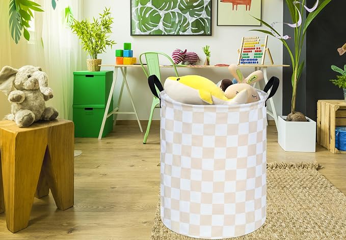MAIZMZ Girls Laundry Basket Foldable Home Storage Basket Kids Hamper,Toy Box Canvas Organizer Bins for Home/Dorm/Kitchen/Pet/Office/Closet/Shelf/Gift Baskets - Image 4