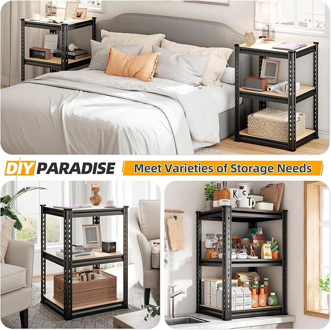 REIBII Storage Shelves 6 Tier Garage Shelving, Adjustable Shelving Units Loads 2250LBS, Narrow Shelves Units and Storage for Kitchen, Pantry, Garage, Closet, Basement, 16" W x 16" D x 72" H - Image 5