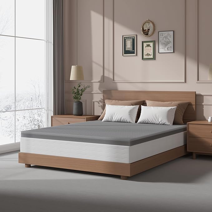 Sleepmax Extra Firm Mattress Topper Twin Size 4 Inch - Extra Hard Memory Foam Bed Topper Pressure Relief - Cooling High-Density Foam Mattress Pad - No Odor, CertiPUR-US Certified, Back Side Sleepers