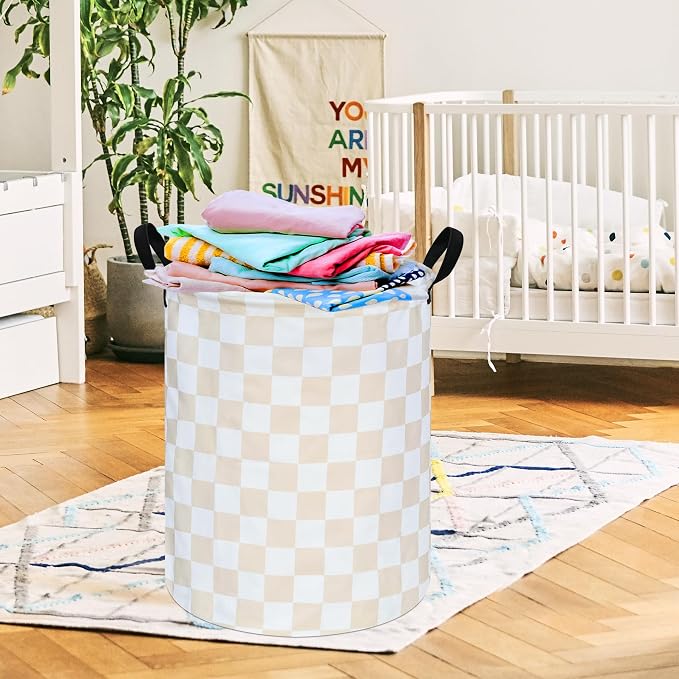 MAIZMZ Girls Laundry Basket Foldable Home Storage Basket Kids Hamper,Toy Box Canvas Organizer Bins for Home/Dorm/Kitchen/Pet/Office/Closet/Shelf/Gift Baskets - Image 5