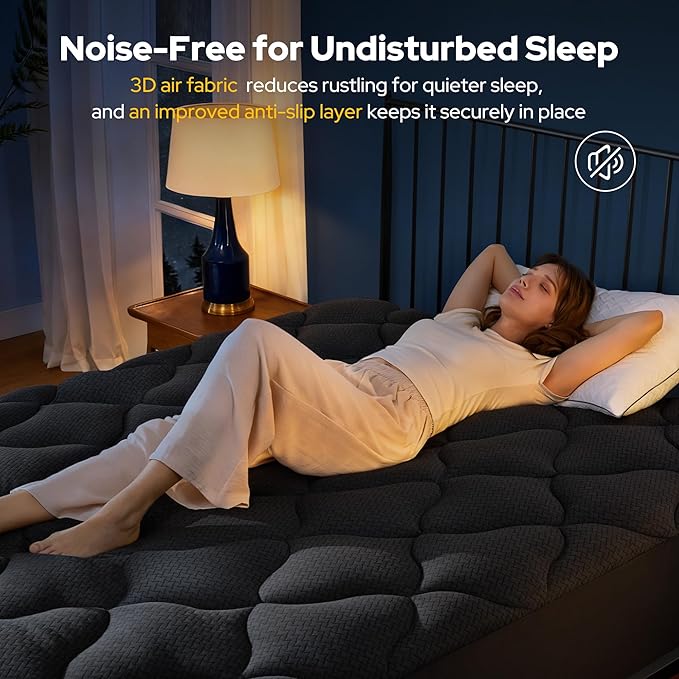 BEDLORE Waterproof Full Size Mattress Pad, Quilted Fitted Mattress Topper with Deep Pocket 6"-15", Breathable & Noiseless Mattress Protector Bed Cover Padded, Machine Washable