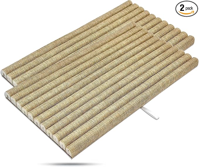 TheDisplayGuys For Your Modern Living 2-Pack 10-Slot Rolls Burlap Foam Padding Jewelry Inserts - Tray/Case Liners - Ring Holder, Earrings Organizer (Beige) by The Display Guys by TheDisplayGuysForYourModernLiving