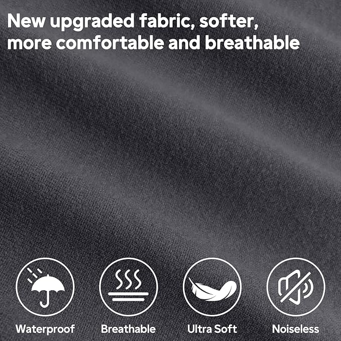 RV King Mattress Protector, Waterproof Mattress Cover with 14" Deep Pocket Bed Cover, Fitted Sheet Style Noiseless Breathable Machine Washable, Dark Gray (72'' X 80'')