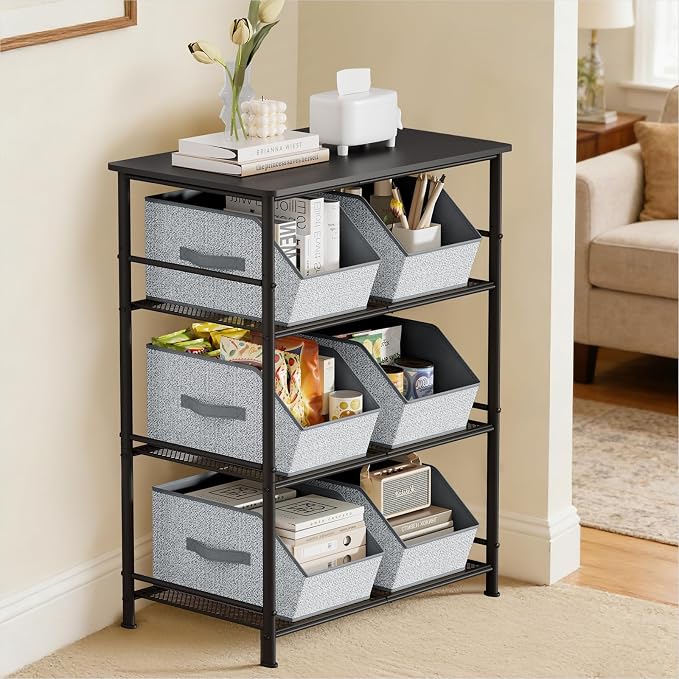 Homsorout Large Closet Storage Cubes - Closet Storage Bins with Dual Handles for Clothes, Towels, Toys, Shelf Organizer Bins for Bedroom, Nursery, Shelves, Small Spaces, Ant Light Gray, 4 Pack - Image 5