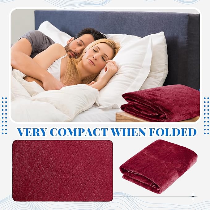 Couples Waterproof Mat Lover Reusable Stainproof Blanket Quiet Easy Use Towel Protector for Adult Multi Functional Bed Sheets Couple Messy Play Pleasure Comfort(Red,54 x 34 Inch)