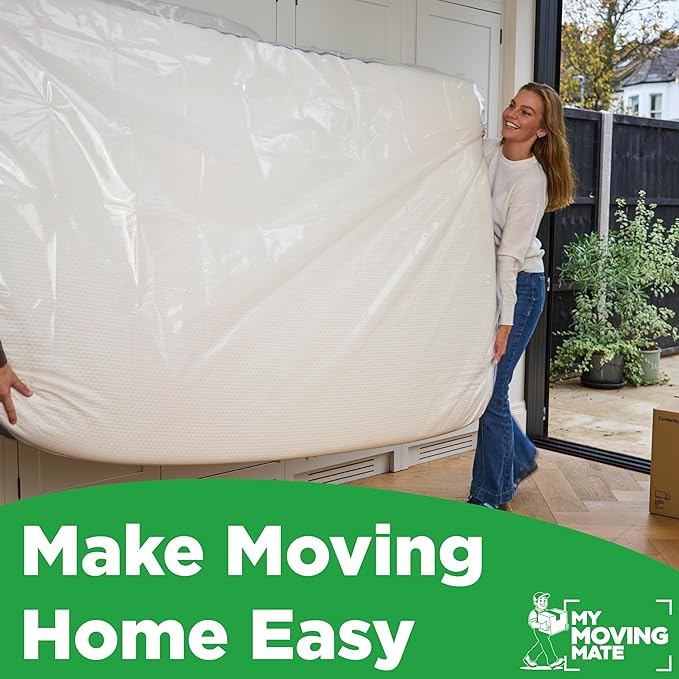 Mattress Bags for Moving, Twin Mattress Bag for Storage, 2 Pack Plastic Cover for Bed Storage & Disposal, Mattress Moving Bag Twin Size Protector XL - 39 x 100 x 14 inch (x 2)