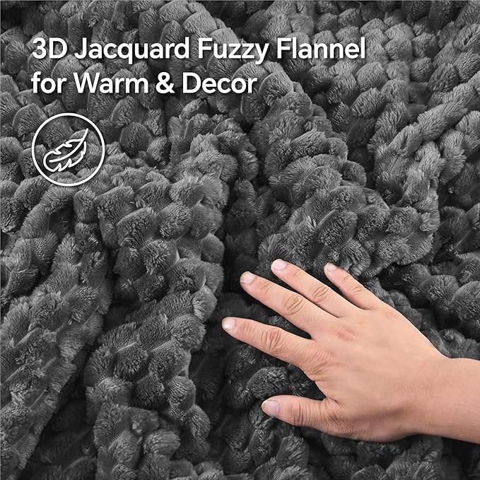 BEDELITE Fluffy Twin Comforter Set - Grey Fleece Soft Comforter for Twin Size Bed, Luxury Warm Bedding Set for Winter, Fuzzy Bed Set 2 Pieces (1 Comforter, 1 Pillowcase)