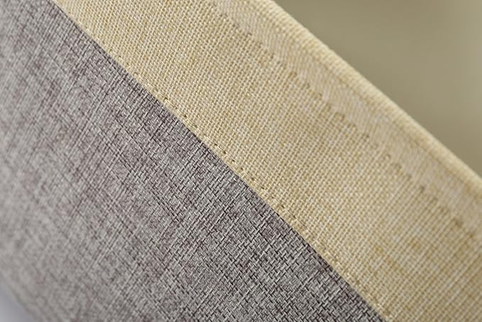 TheWarmHome Storage Basket for Organizing - 3 Pack 14x10x7 inch Large Collapsible Storage Bin for Shelves, Fabric Storage Cubes for Organizer ClosetCloth Gift Toy (Grey & Gold) - Image 8