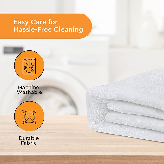 Sleep Mantra Waterproof Mattress Protector - Terry - Breathable, Noiseless & Hypoallergenic Bed Cover - Deep Pocket Fitted Sheet Style (King)