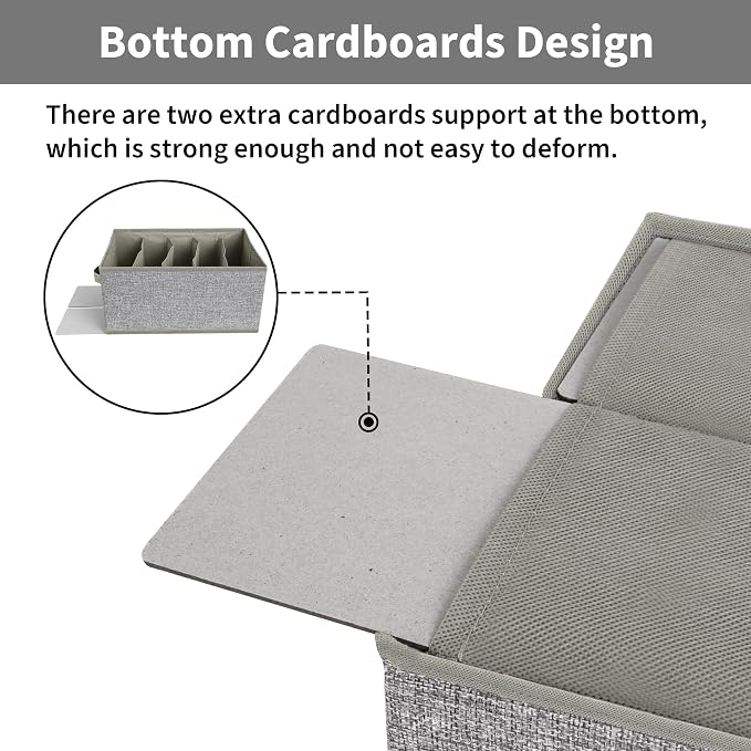 GRANNY SAYS Pants Organizer for Closet, Drawer Organizers for Clothing, Wardrobe Clothes Organizers with Divider, Clothes Organizers and Storage, Jeans, Tshirt, Organizer, Gray, 6-Pack - Image 7