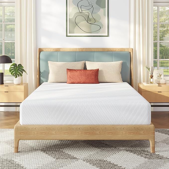 MLILY King Mattress in a Box, 12 inch Mattresses for Platform Bed Double Size Daybed, Green Tea Memory Foam Mattress for Cool Sleep & Pressure Relief, Medium