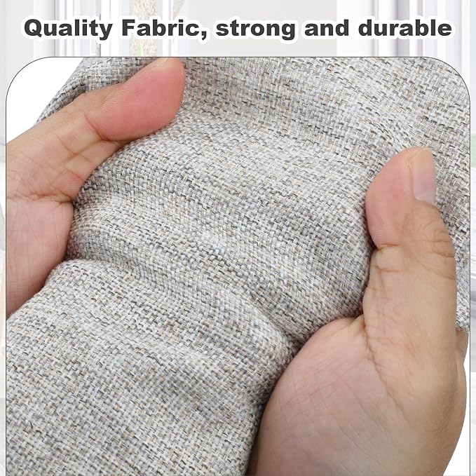 Graciadeco 75 Quarts Extra Large Decorative Storage Bins with Lids, 3 Packs Beige Collapsible Storage Bins with Lids, Stackable Storage Bins Decorative Box Storage With Lid Extra Large - Image 3
