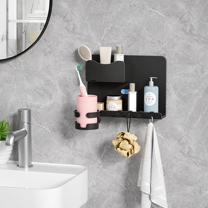 Floating Shelves for Bedside Shelf, Stick On Accessories Organizer, Wall Mount Self, Cute Room Decor Aesthetic, Girls Room Decor, Cool Stuff for Bedroom Storage and Organization - Image 7