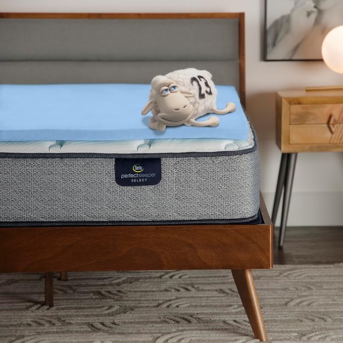 Serta Comfort Cool Memory Foam Mattress Topper, 1.5 Inch, Full
