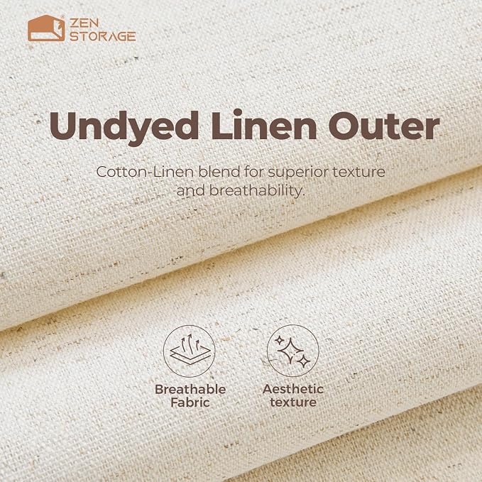 Cotton Linen Drawer Organizers for Baby Clothes, 20Pack Multi-Size Nursery Dresser Dividers for Clothes, Premium Foldable Storage Bins for Bedroom, Closet and Diaper Table, Beige - Image 2