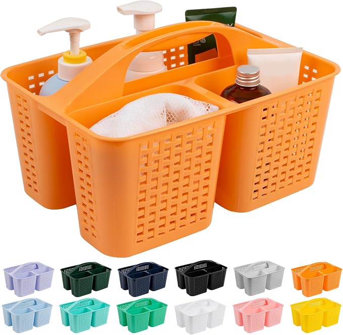 Tiawudi Portable Shower Caddy, Caddy Organizer with Handle, Plastic Shower Basket Hold Soap, Shampoo, Hair Supplies and Beauty Products, Cleaning Supplies Organizer for Home, Dorm, Shelf and Cabinet by Tiawudi