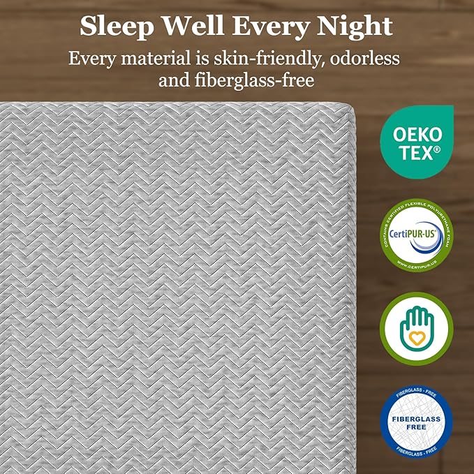 BedStory Firm Mattress Topper 4 Inch Full Size - Memory Foam Bed Topper for Pain Relief - Copper Gel Bamboo Charcoal Green Tea Infused Cooling Mattress Pad - CertiPUR-US Certified