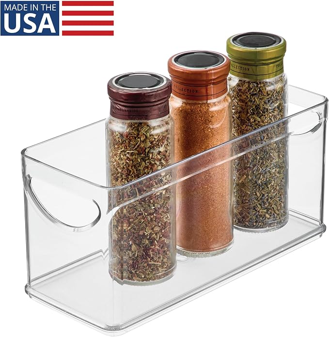iDesign Recycled Plastic Cabinet and Pantry Storage Bin with Integrated Handles – 10” x 4.25” x 5”, Clear Bin - Image 2