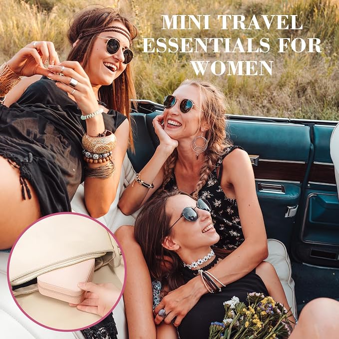 17Dec 3-Pack Small Travel Jewelry Case Organizer,Mini Travel Essentials for Women,Bridesmaid Gifts Birthday Gifts for Women,Small Jewelry Box for Girls 8-12 - Image 5