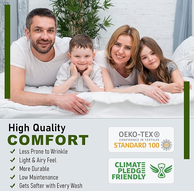 RUVANTI 100% Cotton Sheets – Full Size Percale Bedding, Cooling & Breathable Floral Design, Durable with a Crisp, Soft & Comfortable Feel, 16" Deep Pocket, 4-Piece Set, Floral Bliss