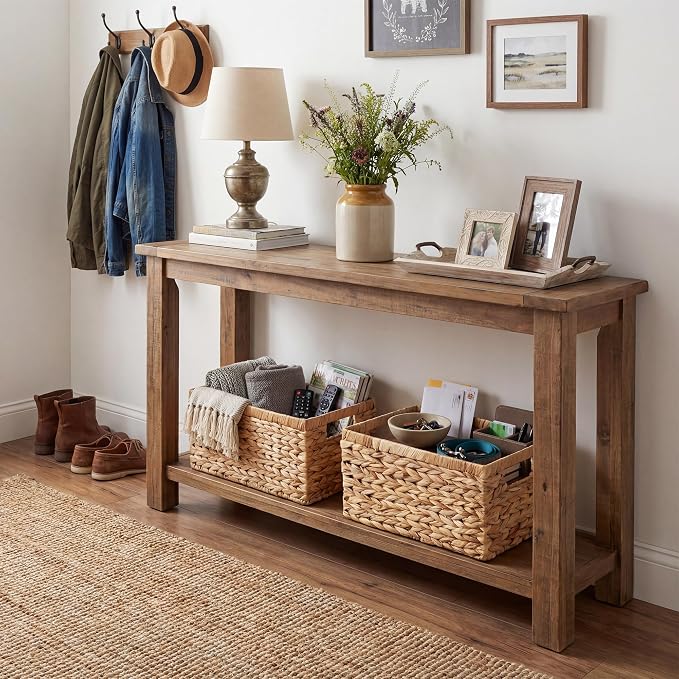 GRANNY SAYS Wicker Storage Baskets for Shelves, Wicker Baskets for Organizing, Water Hyacinth Woven Basket for Storage, Rectangle Basket for Pantry, Laundry, 2-Pack - Image 7