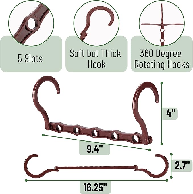 Mr. Pen Space Saving Hangers - 8 Pack Mahogany Color Space Saver Shirt Hangers - Image 3