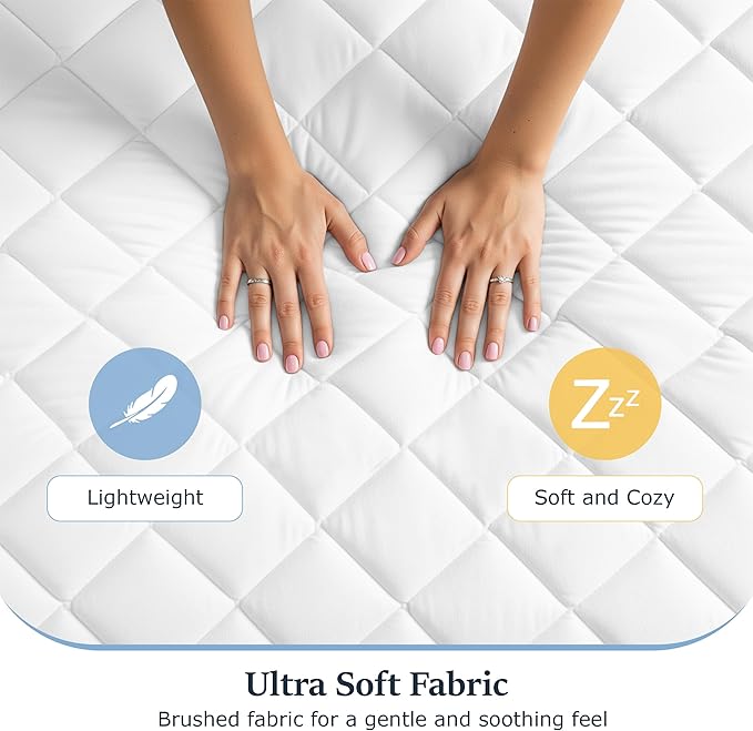 LUX Décor California King Mattress Pad - 2 Pack - Quilted Elastic Fitted Mattress Cover Protector Upto 16 Inches Deep Pocket - Soft Breathable Noiseless Mattress Topper (72 X 84)