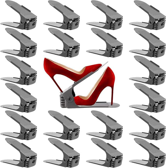 Neprock Shoe Organizer for Closet, 20-Pack (Grey) by Neprock