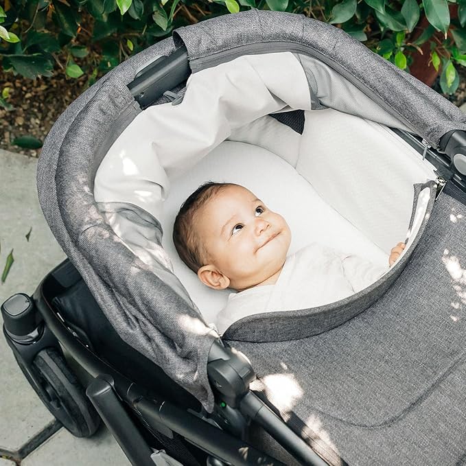 UPPAbaby Bassinet V3 Mattress Cover/Extra Cover for Bassinets 2018-Later/Ultra Soft and Comfortable/Machine Washable/Light Grey