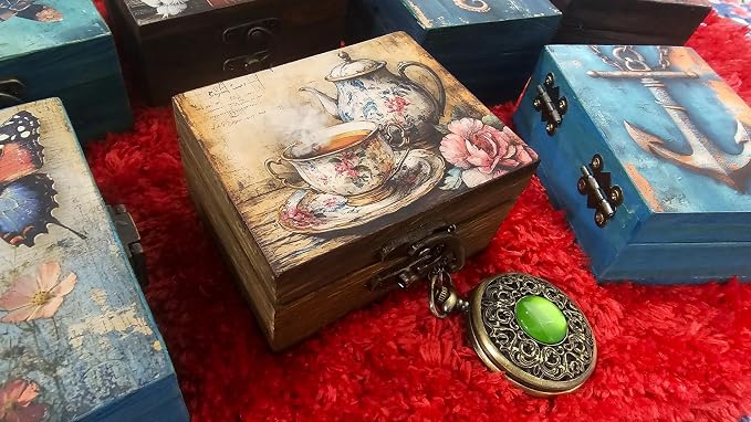 RK Collections Trinket Box Small Jewelry Keepsake Box | Trinket Box lovers Gift Idea, Animals Ornaments for Girls, Women, Gift Idea, Home Décor (Teapot) - Image 6
