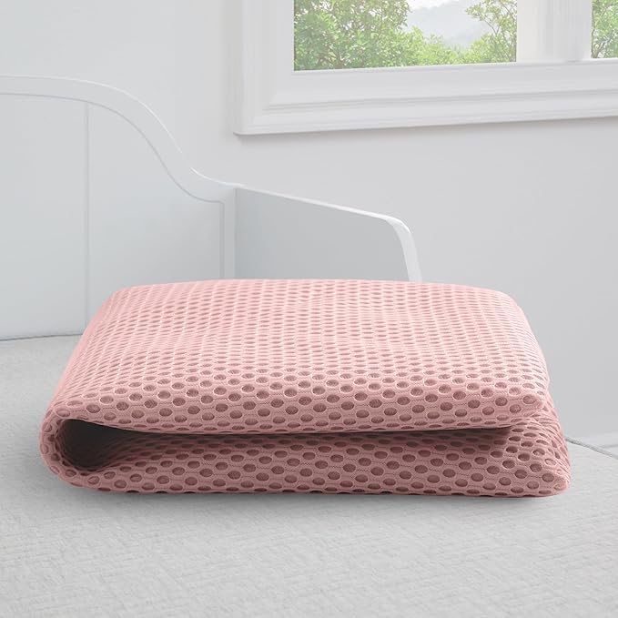 Delta Children Breathable Crib Mattress Pad Cover - 100% Breathable Mattress Pad Cover for Cribs - Elastic Edges for Secure, Universal Fit - Machine Washable - 1 Pack, Pink