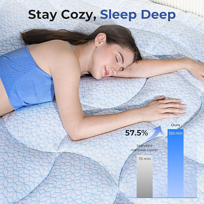 Dual Layer 4 Inch Cooling Memory Foam Mattress Topper Twin Size, 2 Inch Thick Soft Quilted Ice Silk Pillow Top Cover Plus 2 Inch Gel Memory Foam Mattress Pad for Back Pain Relief