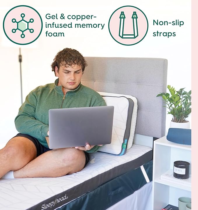 Sleepyhead Twin XL 2 Inch Mattress Topper, Super Gel & Copper-Infused Memory Foam for College Dorm Beds, Cooling & Support, Made in USA, Removable Washable Cover, CertiPUR-US® Certified (XL Twin 2")