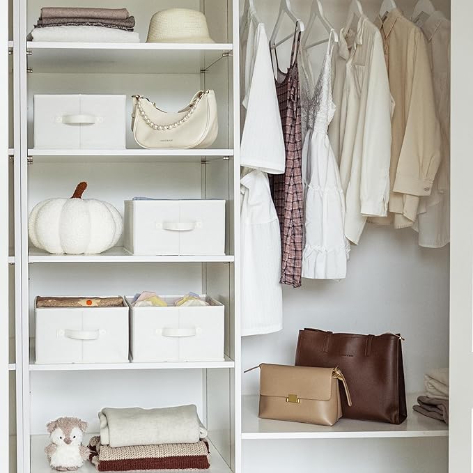 GRANNY SAYS Wardrobe Clothes Organizer, Drawer Organizers for Clothing, Closet Organizers and Storage, Organizer for Drawer, Pants, Jeans, T Shirt, Beige, 4-Pack - Image 3