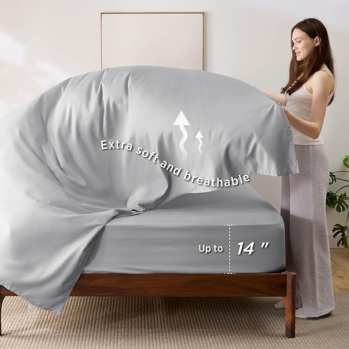 Bedsure California King Comforter Set - 7 Pieces Reversible Slate Blue Bedding, California King Size Bed Set for All Seasons, Bed in a Bag with Down Alternative Comforter, Sheets, Pillowcases & Shams