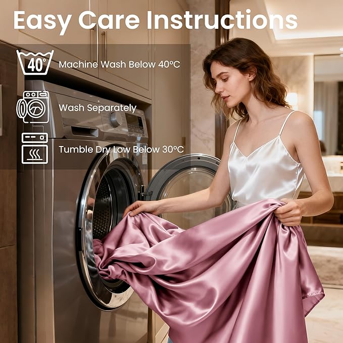 Love's cabin Twin Satin Sheets Sets - 3 Piece Rose Taupe Silky Bed Sheets with Deep Pockets, Luxury Silk Feel Satin Twin Size Sheet Set Bedding Set (1 Flat Sheet,1 Fitted Sheet,1 Pillow case)