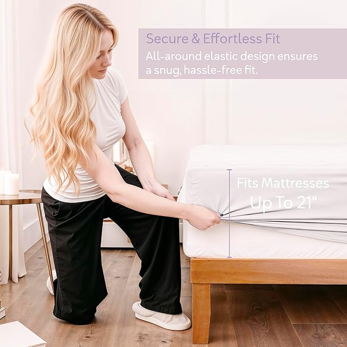 Hearth & Harbor 12 Pack Twin XL Size Quilted Fitted Mattress Pad Cover, 100% Waterproof Mattress Protectors, College Dorm Room Essentials, Deep Pocket Fitted Mattress Cover 8" - 21", White