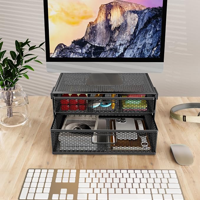 Under Desk Drawer Organizer No Drilling 2 Slide Out Drawer Under Desk Storage Drawer Clamp On Under Desk Management Drawer Organizer Suitable for Home and Office - Image 5