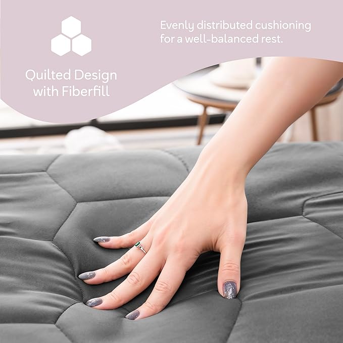 Hearth & Harbor 12 Pack King Size Quilted Fitted Mattress Pad Cover, 100% Waterproof Mattress Protectors, Deep Pocket Fitted Mattress Cover 8" - 21" (78" x 80", Gray)