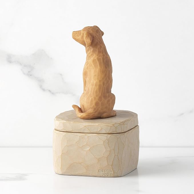 Willow Tree Love my Dog (golden), sculpted Hand-Painted Keepsake Box - Image 2