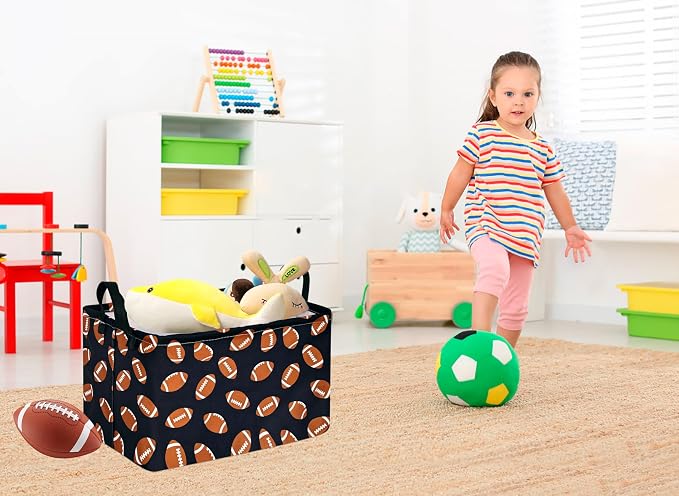 MAIZMZ Kids Hamper Storage Bins Organizer Toy Box Laundry Basket Large Canvas Collapsible Chest for Home/Dorm/Kitchen/Pet/Office/Closet/Shelf/Gift Baskets - Image 4