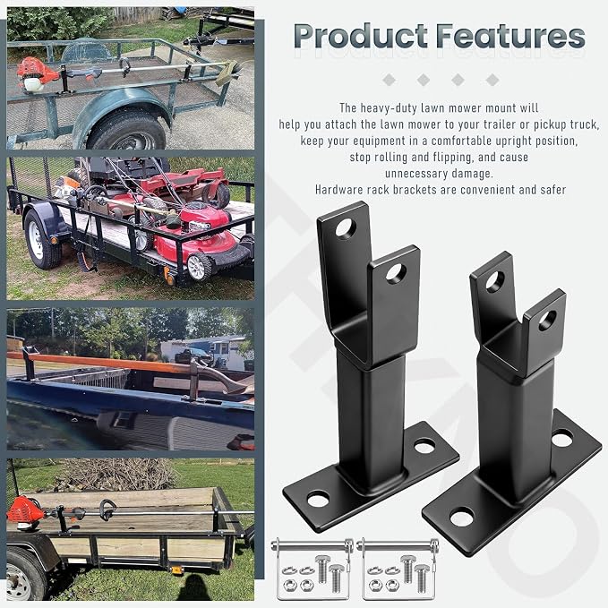 AMTHKNO Heavy Duty W/Hardware Racks Holder Carrier for Weeder/Extended Trimmer or Straight Shaft Weed-Eater, Lockable Racks, Trailer Trimmer Rack, W-eed Eater R ack - Securely/Transport Trimm-ers - Image 4