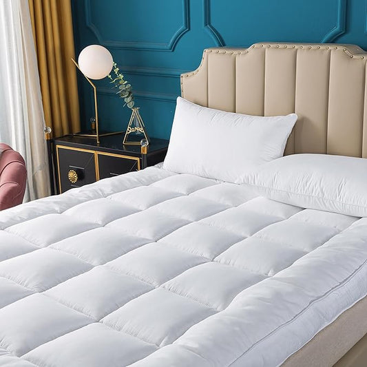 Mattress Topper King Size Pillowtop Mattress Cover Cooling Mattress Pad 2 Inch Thick