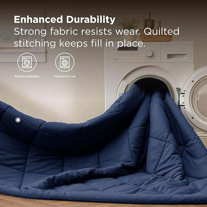 Bedsure 5 Pieces Twin Comforter Set Premium Series, Hotel Luxury Soft Bed in a Bag, Goose Down Alternative, Safe for Sensitive Skin Bedding Comforter All Season Medium Warmth, Navy Blue Twin Size