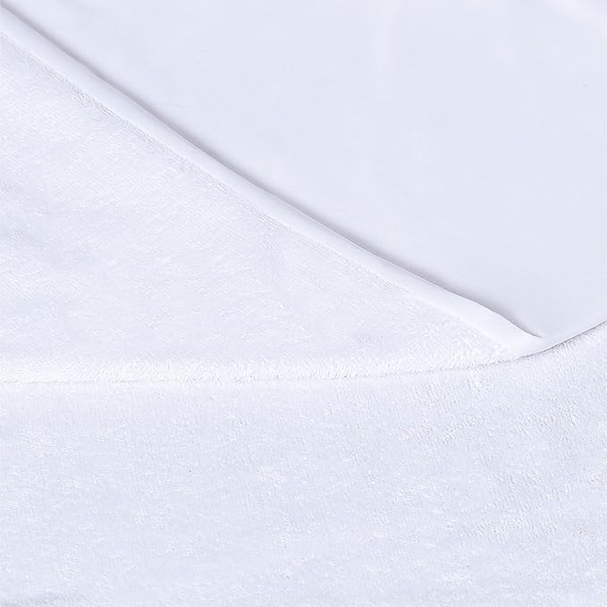 London Fog Premium Waterproof Hypoallergenic White Cotton 1-Piece Queen Mattress Protector, basic, 80% Cotton/20% Polyester, for Men and Women, OEKO-TEX Certified Confidence